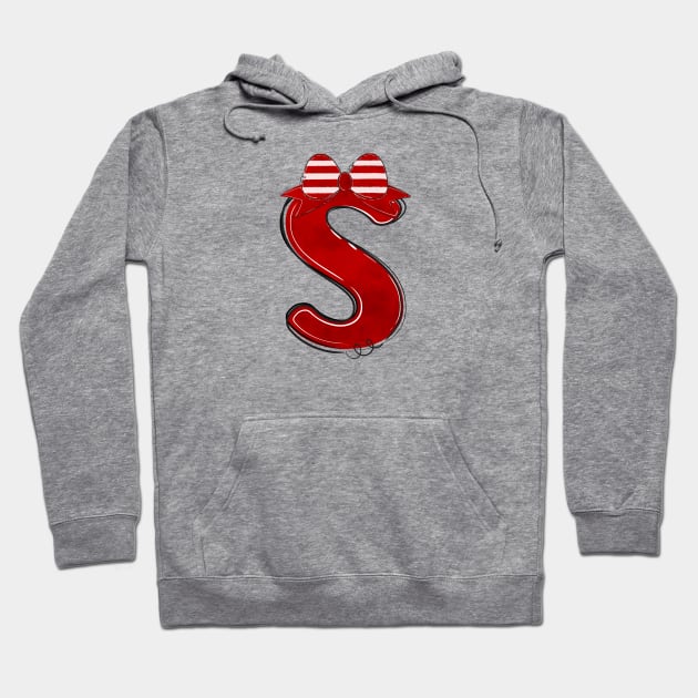 Letter S - Christmas Letter Hoodie by Pop Cult Store